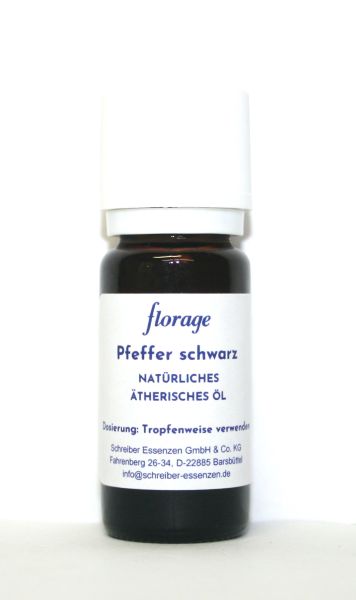 Schwarzer Pfeffer 100% natürliches ätherisches Öl, 10 ml
