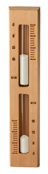 Sauna Sanduhr Zedernholz mit weissem Sand