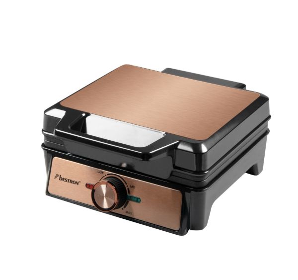 AWM100CO Waffelautomat für Brüsseler Waffeln Kupfer/schwarz