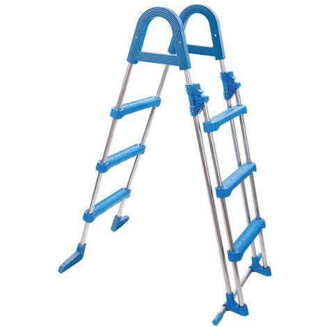 myPool Sicherheitsleiter Edelstahl 1,20m 2x4 Stufen eine Seite abnehmbar