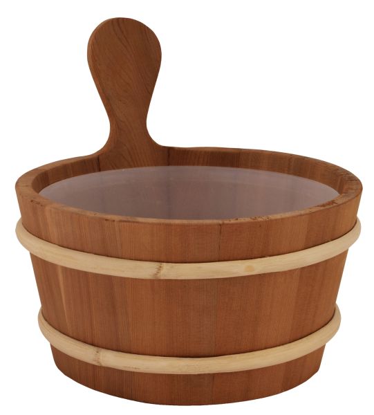 Sauna Aufgusseimer Saunakübel 4 Liter, red cedar