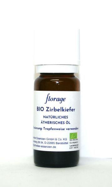 BIO Zirbelkiefer 100% natürliches ätherisches Öl, zertifiziert, 10 ml