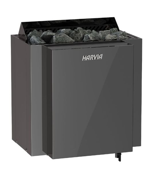 Saunaofen Qubic Combi BQ90S BlackSteel, externe Steuerung notwendig