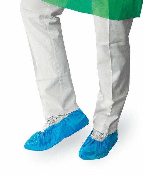 CPE Überziehschuhe mit Gummizug, blau, 100er Pack