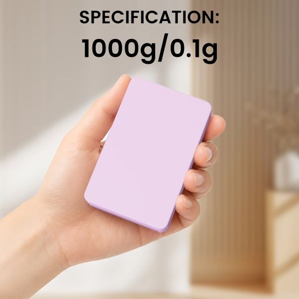 Digitale Mini Präzisions-Taschenwaage LCD 1000g, pink