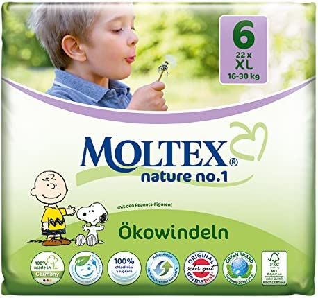 Ökowindel Moltex nature no.1, XL 16-30 kg, 6 x 22 St.