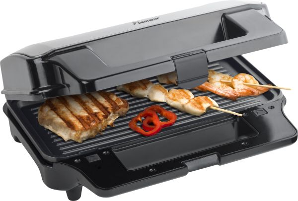 Bestron ASG90XXL Kontaktgrill 3-in-1 aus Edelstahl