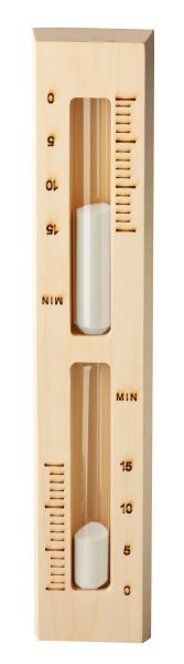 Sanduhr Quadrat Espe mit weissem Sand