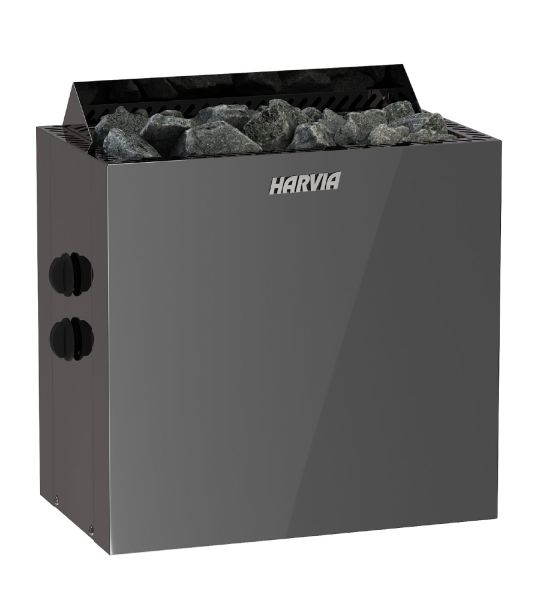 Saunaofen QUBIC BQ45, 4,5 kW, BlackSteel, integrierte Steuerung