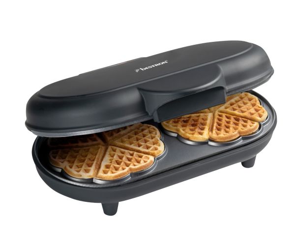 Bestron ADWM1000BL Doppel Herzwaffelautomat