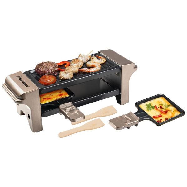 Bestron AGR102SAT Mini Raclette Grill, Satin