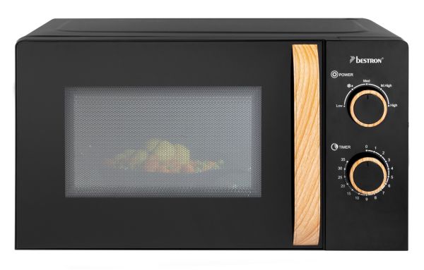 Bestron AMN200BW Mikrowelle 20 L. black&wood