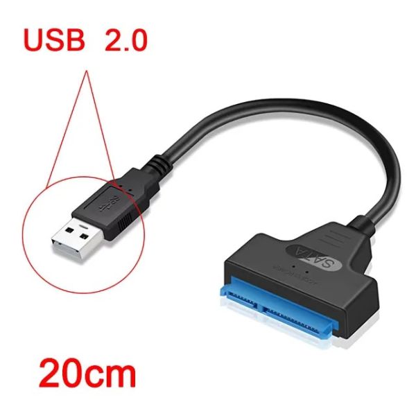 20 cm USB 2.0 zu SATA III Kabel Adapter SSD Festplatte