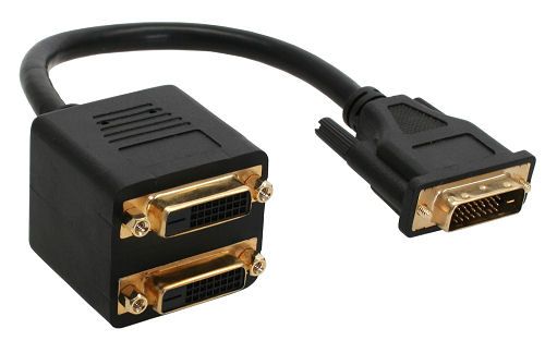 Verteilerkabel 2-Port Signalsplitter DVI-D - 2x DVI-D gold