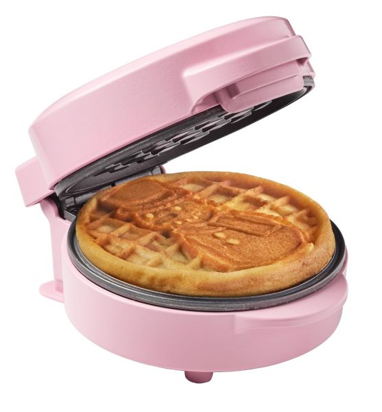 Bestron AMWM600P Mini Waffelautomat mit Motiv, pink