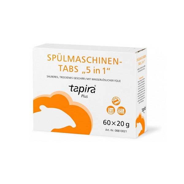 TAPIRA plus Spülmaschinen-Tabs 5in1, 60 x 20g