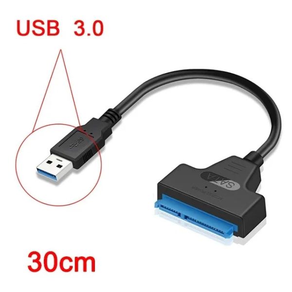 30 cm USB 3.0 zu SATA III Kabel Adapter SSD Festplatte