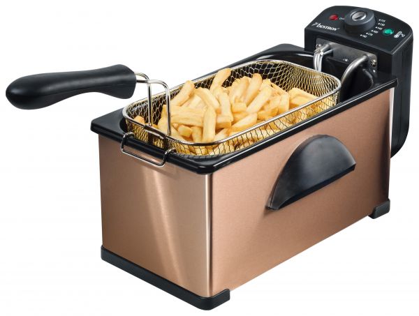 Bestron AF370CO Fritteuse kupfer/schwarz 3.5 Lt.