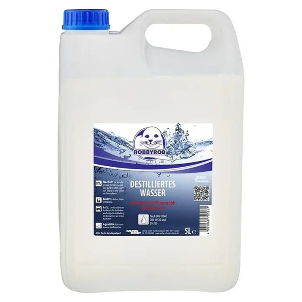 Destilliertes Wasser, entionisiert, chemisch rein, 5 Liter