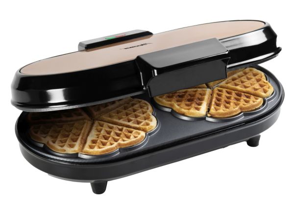Bestron ADWM730CO Doppel-Waffeleisen für klassische Herzwaffeln