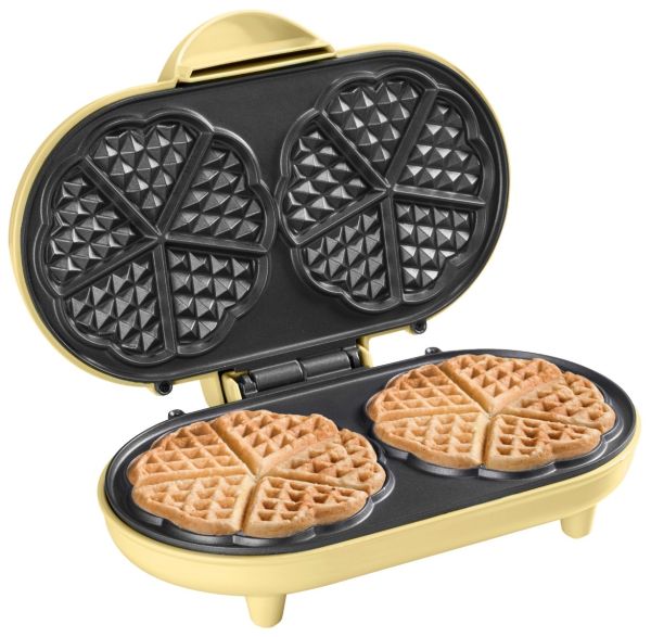 Bestron ADWM1000V Doppel Herzwaffelautomat, vanilla