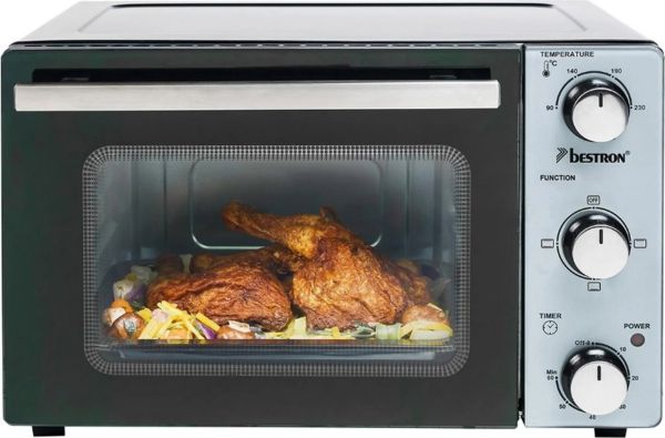 Bestron AOV22 Kleinbackofen 20 Liter Edelstahl, 1300 Watt