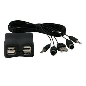 Mini Desktop Docking Station PC Hub USB, PS/2, Klinke