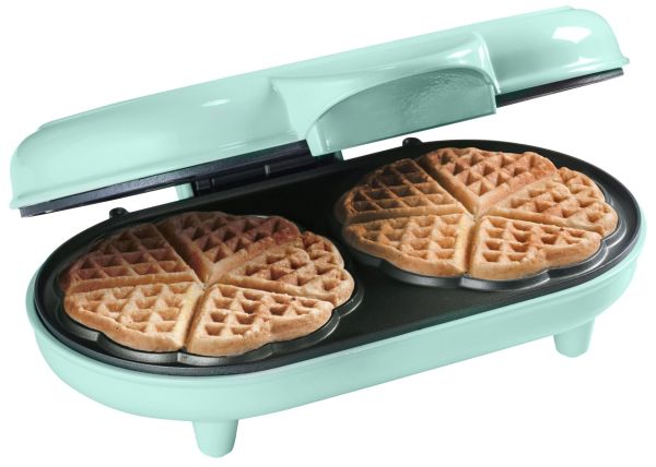 Bestron ADWM1000M Doppel Herzwaffelautomat, mint