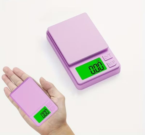 Digitale Mini Präzisions-Taschenwaage LCD 500g, pink