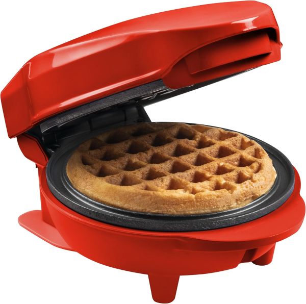 Bestron AMW500R Mini Waffeleisen, rot