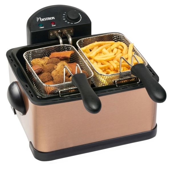 Bestron DF402CO XL Öl-Fritteuse Kupfer