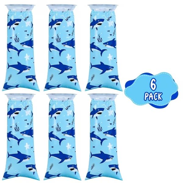 6x Kotztüten, Brechbeutel, Spucktüte Haimotiv blau