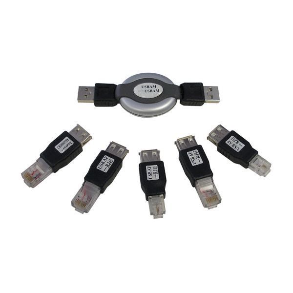 USB-Adapter-Set Netzwerkstecker Set RJ45 RJ11 6 Stück