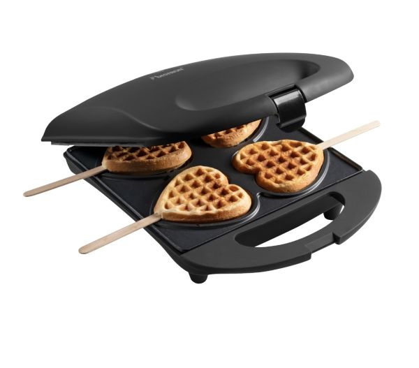 Bestron DSW271BL Herzwaffelautomat am Stiel schwarz