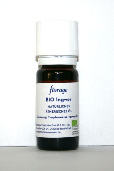 BIO Ingweröl 100% natürliches ätherisches Öl, zertifiziert, 10 ml