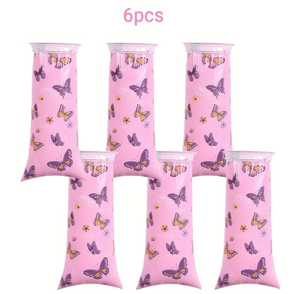6x Kotztüten, Brechbeutel, Spucktüte Schmetterling pink