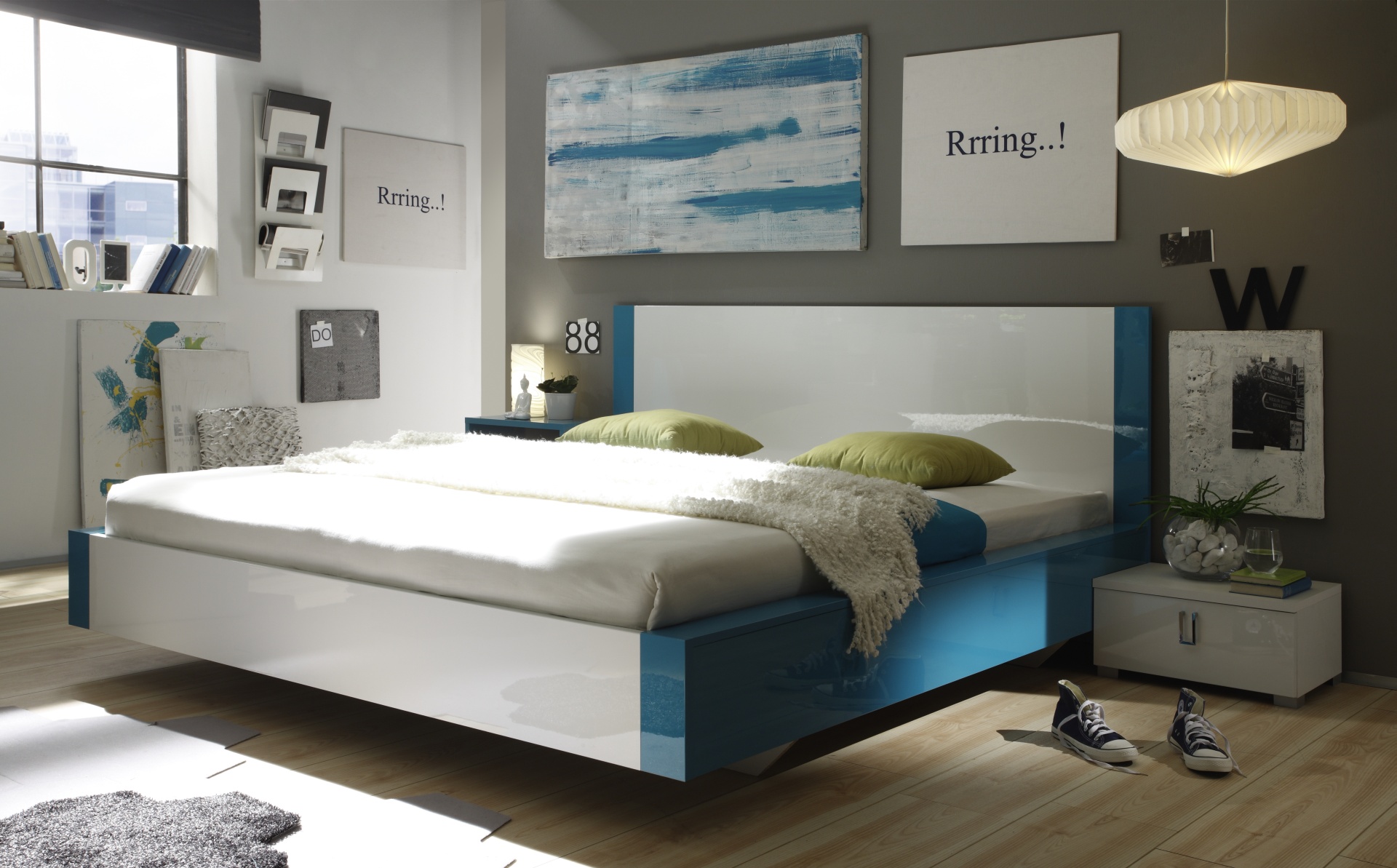 Modernes Komplett-Schlafzimmer, Sonoma Eiche hell/ | Tradingstore.ch