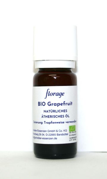 BIO Grapefruit 100% natürliches ätherisches Öl, zertifiziert, 10 ml