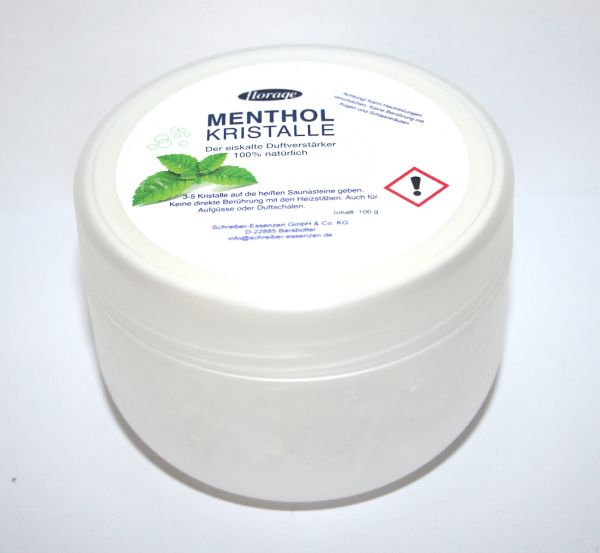 Mentholkristalle aus reinem Minzöl, Sauna Aufguss, 100g